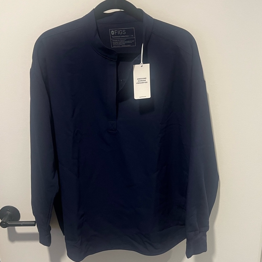 Figs Women's Navy Relaxed Rafaela™ - Scrub Top - XL / Navy